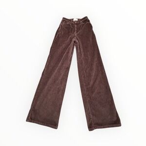 Wide-Leg Corduroy Pants in Brown